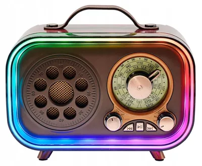 Zdjęcie produktu dla Radio Retro PRZENOŚNE Kuchenne Głośnik Bluetooth RGB USB MP3 TF 4719