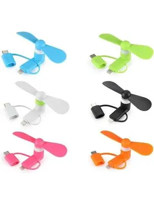 Obrázok produktu pre Ultraľahký mini ventilátor USB 2 v 1 pre smartfóny a tablety