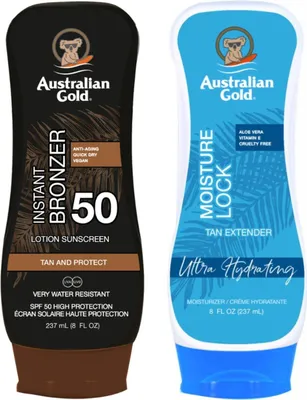 Produktbild von Australian Gold Balm mit Bronzer LSF 50 + Feuchtigkeitssperre, 237 ml