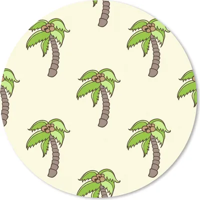 Produktbild von MuchoWow® Mauspad Mousepad Palme - Muster - Kokosnuss - Tropisch 30x30 cm - Mousepads - Maus Mat - Pad - Mausunterlage - Tischunterlage - Schreibtischmatten