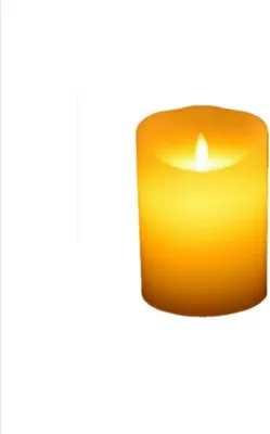 Produktbild von INF Flammenlose flackernde LED Kerze (7,5x10cm) - Batteriebetrieben, Weiß
