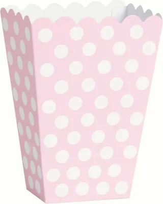Produktbild von 8 Boxen aus Pappe mit Punkten rosa
