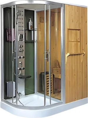 Produktbild von Wellness-Sauna mit Dusche Dampfbadkabine Multifunktionsdusche 170x110 cm