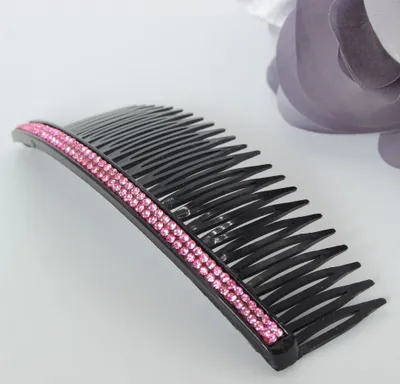 Produktbild von Strass Haarkamm Haarschmuck in der Farbe Rosa