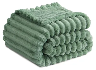 Zdjęcie produktu dla Omgoods - Kołdra z polaru, wyjątkowo miękka - pled polarowy - kołdra przytulna - 150x200 cm - zielona kołdra - ciepła, pluszowa kołdra zimowa