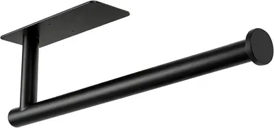 Productafbeelding van PolkaHome® Keukenrolhouder Zwart, Zelfklevende Keukenrolhouder Wand, RVS, voor alle keukenpapieren