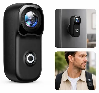 Produktbild von 4K Action Kamera mit Magnetbefestigung, WiFi, wasserdicht bis 10 m, 800 mAh Akku, für Vlog, Sport und Reisen