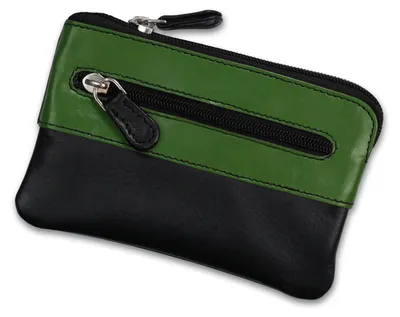Produktbild von Etui schwarz grün DrachenLeder Schlüsseltasche Leder Mini OPS905G