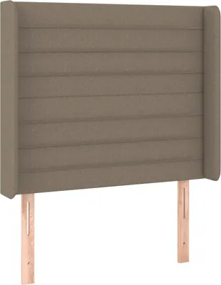 Produktbild von vidaXL Kopfteil mit Ohren Taupe 93x16x118/128 cm Stoff