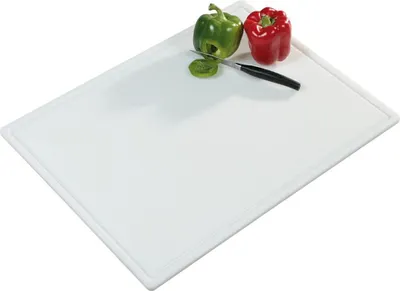 Produktbild von 3 Stück Kesper Tranchierbrett, Frühstücksbrett, Schneidebrett, Küchenbrett, aus Kunststoff, Maße: ca. 610 x 450 x 12 mm, in weiß