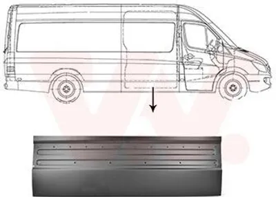 Produktbild von VAN WEZEL Seitenwand Reparaturblech passend für MERCEDES-BENZ SPRINTER 3,5-t Kasten (906) SPRINTER 3-t Kasten (906) SPRINTER 3,5-t Bus (906) für VW