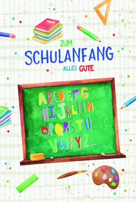 Produktbild von Schulanfang - Glückwunschkarten im Format  11,5 x 17 cm - Alphabet