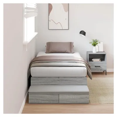 Produktbild von Bettgestell Grau Sonoma 75x190 cm