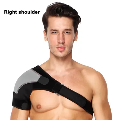 Produktbild von verstellbar Schulterriemen  Schulter Unterstützung Bandage Gurt hilft Stabilität, arthritische Schultern,(Schwarz+Grau)