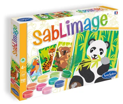 Productafbeelding van Bedreigde diersoorten. Zandkunst voor kinderen. Sablimage. Overige materialen