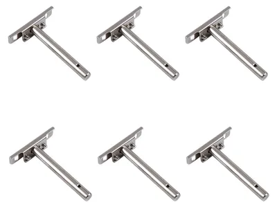 Image de Lot de 6 supports invisibles pour étagères robustes, diamètre 12 x 102 mm