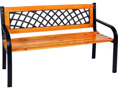 Produktbild von Gartenbank Parkbank Holz Metall und Hartkunststoff