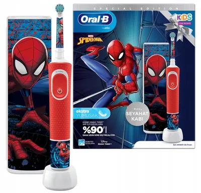 Produktbild von Oral-B Vitality Kids Spiderman Elektrische Zahnbürste mit Etui für Kinder