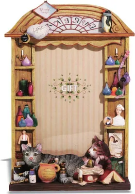 Produktbild von Katzen Bilderrahmen vor Sammelvitrine