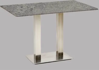 Produktbild von Niehoff - Rechteckiger Bistrotisch - HPL HPL Granit Stahl Anthrazit 140 x 95 cm