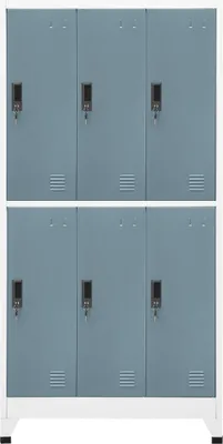 Produktbild von vidaXL Schließfachschrank Hellgrau und Dunkelgrau 90x45x180 cm Stahl