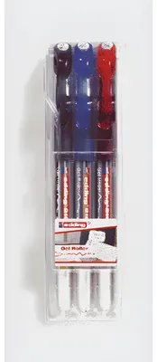 Produktbild von Edding 2185, Verschlossener Gelschreiber, Schwarz, Blau, Rot, Mehrfarbig, Kunststoff, Fein, 0,7 mm