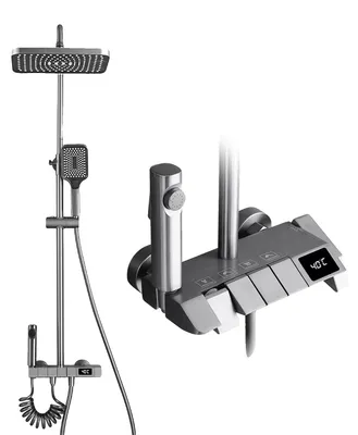Image de Ensemble de robinet de douche, avec indicateur de température LED, 4 modes de fonctionnement, type A