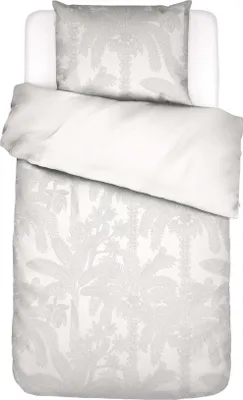 Produktbild von Essenza Satin-Bettwäsche-Garnitur Palma Farbe White Größe 200x200+2x80x80