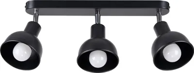 Immagine prodotto di Faretto spot KORSSO nero 3xE27x15W in metallo, dimensioni: 18,5x24x59 cm, IP20, Pure Lume