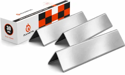 Image de Barres aromatisantes en acier inoxydable pour barbecues à gaz à 2 brûleurs (lot de 3)