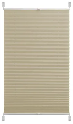 Produktbild von Sunlusso Plissee Klemmfix ohne Bohren – Faltrollo lichtdurchlässig & blickdicht – Creme, 90 x 120 cm
