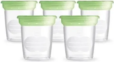 Zdjęcie produktu dla Pojemniki do Przechowywania Mleka Matki MAM, 120 ml, 5 sztuk, Szczelne, Sterylizowane