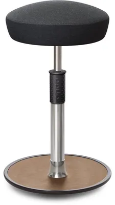Produktbild von Sitz- Stehhocker Free Tall Hutsitz kvadrat Remix Anthrazit chrom /Natur.