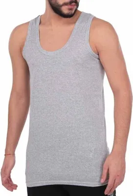 Produktbild von 12 balení pánských spodních košil Grey XXL Bavlna Shrug Shirt K-87