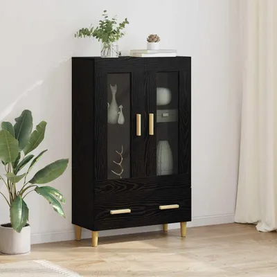 Produktbild von vidaXL Highboard Schwarz Eichen-Optik 70 x 31 x 115 cm Holzwerkstoff