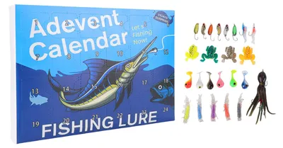 Produktbild von 2025 Angel-Adventskalender 24 Tage Angelköder-Set Lustiger Weihnachts-Countdown-Kalender