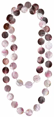 Produktbild von Lange Kette Nizza mit runden Muschelplättchen von collezione alessandro
