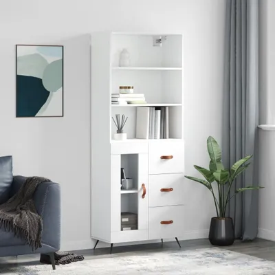 Produktbild von vidaXL Highboard Weiß 69,5x34x180 cm Holzwerkstoff