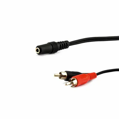 Produktbild von e+p B 132, 2 x RCA, Männlich, 3.5mm, Weiblich, 1,5 m, Schwarz