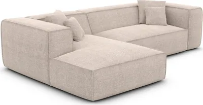 Produktbild von Strukturstoff L-Form Sofa Arelia Beige Links