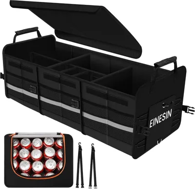 Produktbild von 88L Kofferraum Organizer & 22L Kühltasche, 7 Fächer, Zusammenklappbar