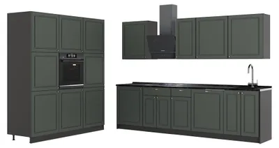 Obrázok produktu pre Kuchynka Vicco Fame-Line Zelený a zlatý vidiecky dom/antracitová 460 cm, AP Antracit, Model 63763