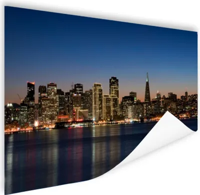 Produktbild von MuchoWow® Poster San Francisco - Skyline - Nacht 90x60 cm - Schlafzimmer