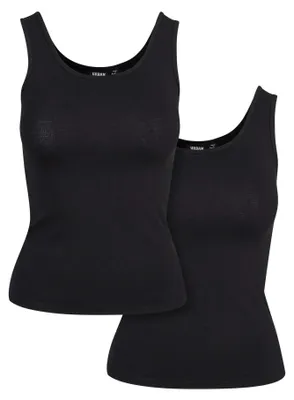 Produktbild von Urban Classics - "Basic" Oberteil für Damen(2er-Pack) TN757 (XS) (Schwarz)