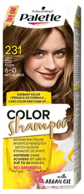 Obrázek produktu pro Color Šampon pro Krytí Šedivých Vlasů - Světlý Hnědý (6-0) - 24x Umývání