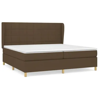 Produktbild von Boxspringbett mit Matratze Dunkelbraun 200x200 cm Stoff