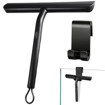 Immagine prodotto di Spazzola per doccia in silicone con gancio, 22 cm, colore nero