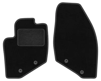 Produktbild von Velours-Fußmatten Vorne für Volvo S80 I 1998-2006 (Limousine) – 2-tlg, Schwarz, passgenau – Wielganizator LUX
