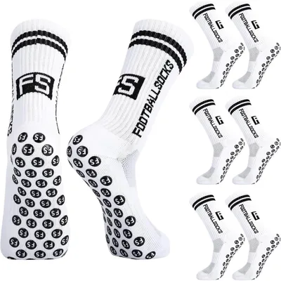 Productafbeelding van Voetbalsokken voor kinderen, antislip, grip, sport sokken, maat 35-39, wit