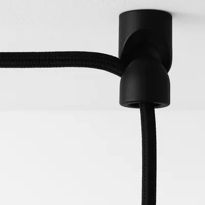 Produktbild von 3er PACK I Porzellan Retro Kabelhalter Hook I schwarz